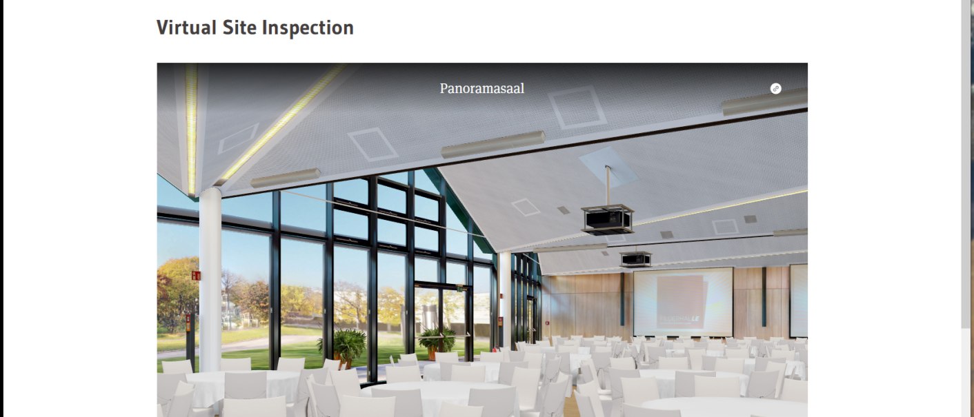 Virtual site inspection Filderhalle, © FILDERHALLE Leinfelden-Echterdingen GmbH