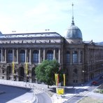 Historic building with domes, the Haus der Wirtschaft in Baden-Württemberg. It has an impressive façade with columns and large windows., © Wirtschaftministerium