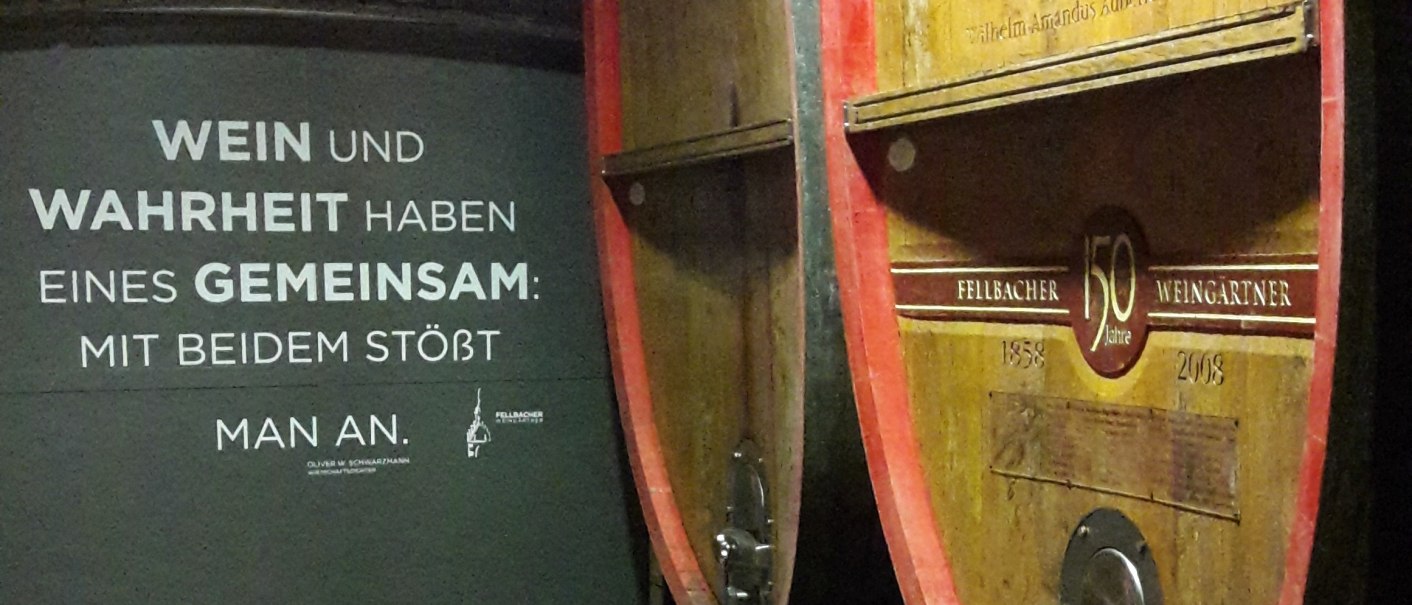Wooden barrel cellar, © Fellbacher Weingärtner