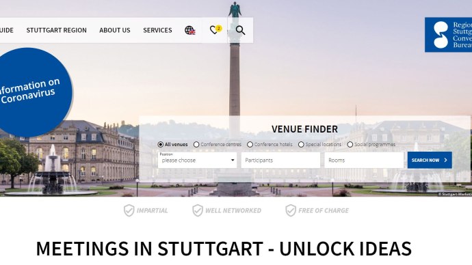 Homepage Stuttgart Convention Bureau, © SMG Julian Herzog
