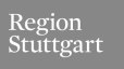 Graues Logo der Region Stuttgart mit stilisiertem Symbol und weißem Schriftzug auf grauem Hintergrund., © Stuttgart-Marketing GmbH Graues Logo der Region Stuttgart mit stilisiertem Symbol und weißem Schriftzug auf grauem Hintergrund., © Stuttgart-Marketing GmbH
